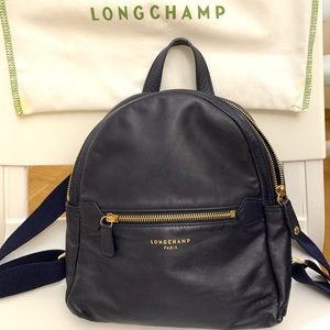 Longchamp leather backpack